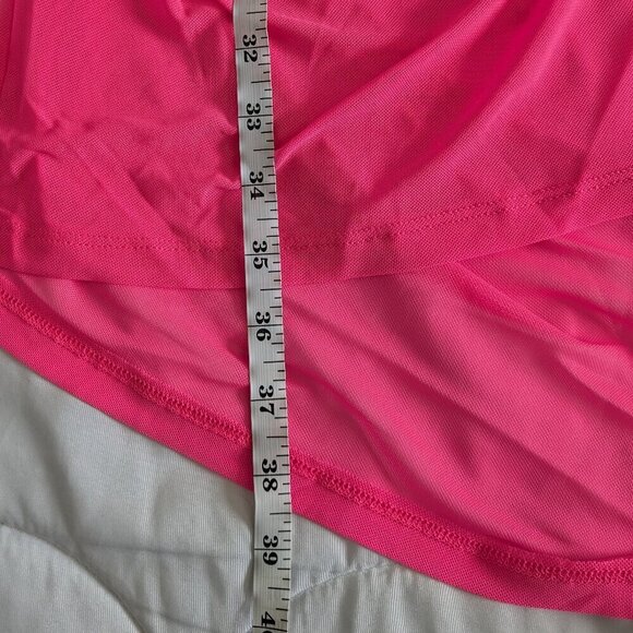 Good American Ruched Sheer Mini Shirt Dress Size 4XL Pink Long Sleeve Button NWT - Picture 16 of 16